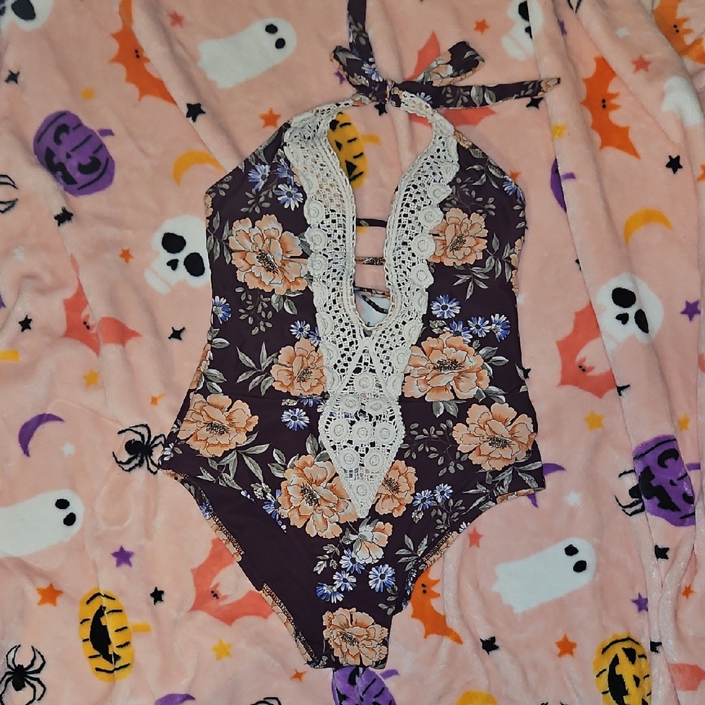 Floral Lace Kona Sol One Piece Swimsuit